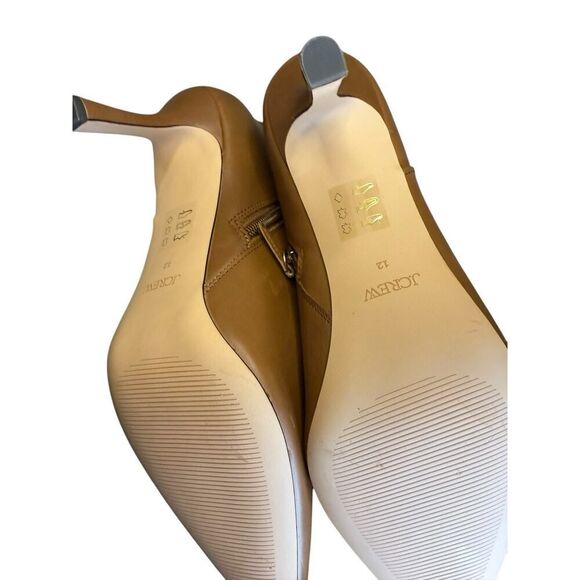 J.Crew $228 Pointed Toe Ankle Boots in Leather Deep Caramel Size 12 BT913 - Picture 5 of 6